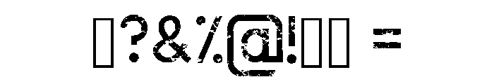 Modena Distress Regular Font OTHER CHARS