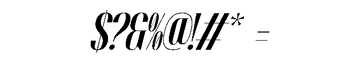 Moderica Italic Font OTHER CHARS