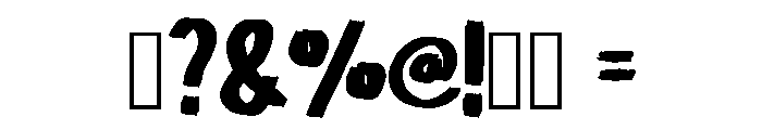Modern Brush Regular Font OTHER CHARS