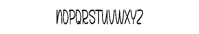 Modern Brusty Font LOWERCASE