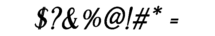 Modern Chic Refined Bold Italic Font OTHER CHARS