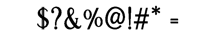 Modern Chic Refined Bold Font OTHER CHARS