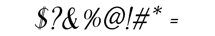 Modern Chic Refined Italic Font OTHER CHARS