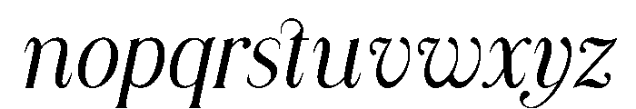 Modern Chic Refined Italic Font LOWERCASE