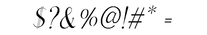 Modern Chic Refined Light It Font OTHER CHARS