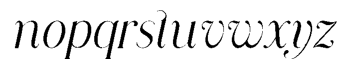 Modern Chic Refined Light It Font LOWERCASE