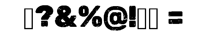 Modern Distress Regular Font OTHER CHARS