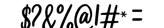 Modern Hand Flow Font OTHER CHARS