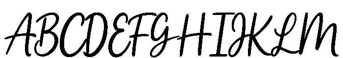 Modern Hand Flow Font UPPERCASE