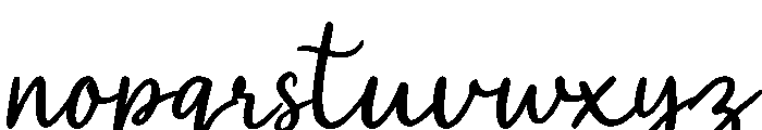 Modern Hand Flow Font LOWERCASE