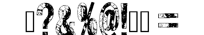 Modern Rough Regular Font OTHER CHARS