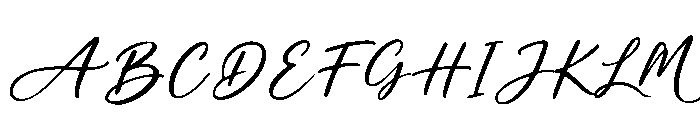Modern Script Regular Font UPPERCASE