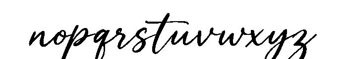 Modern Script Regular Font LOWERCASE