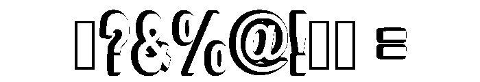 Modern Shadow Regular Font OTHER CHARS