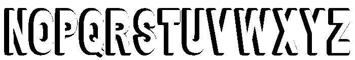 Modern Shadow Regular Font LOWERCASE
