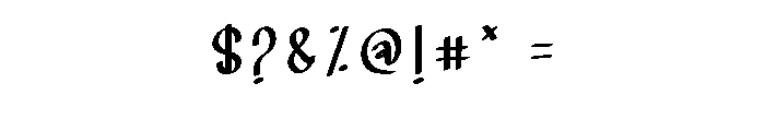 Modern Thinking Font OTHER CHARS