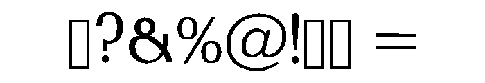 Modern Typewriter Regular Font OTHER CHARS