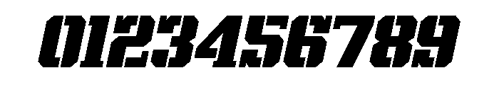 Modern Varsity Stencil Italic Font OTHER CHARS