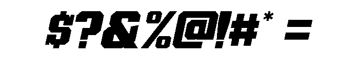 Modern Varsity Stencil Italic Font OTHER CHARS