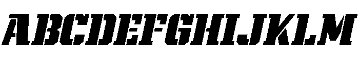 Modern Varsity Stencil Italic Font UPPERCASE