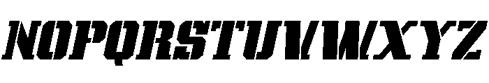 Modern Varsity Stencil Italic Font UPPERCASE