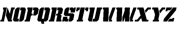 Modern Varsity Stencil Italic Font LOWERCASE