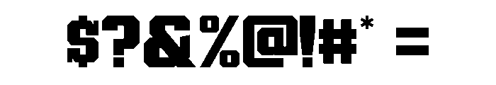Modern Varsity Stencil Font OTHER CHARS
