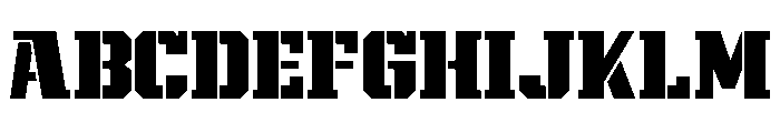 Modern Varsity Stencil Font UPPERCASE