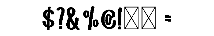 Modern Whimsical Font OTHER CHARS