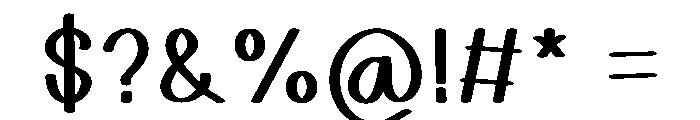 Modern Writer Font OTHER CHARS