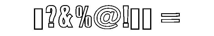 Modernline Regular Font OTHER CHARS