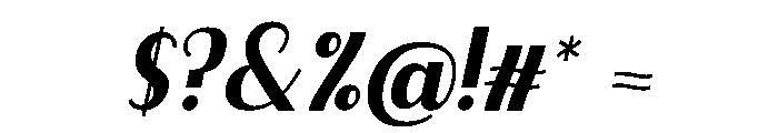 Mogetta Script Italic Font OTHER CHARS