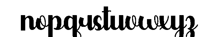 Mogetta Script Font LOWERCASE