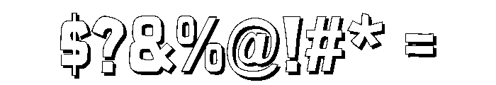 Mokava Sans Shadow Font OTHER CHARS