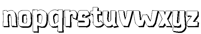 Mokava Sans Shadow Font LOWERCASE