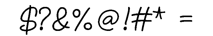 Mokava Script Font OTHER CHARS