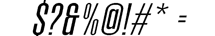 Molday Light Oblique Font OTHER CHARS