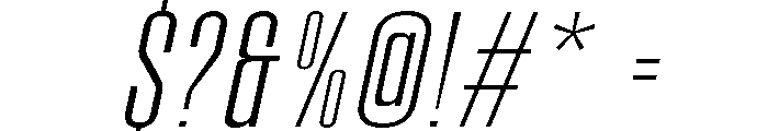 Molday Thin Oblique Font OTHER CHARS