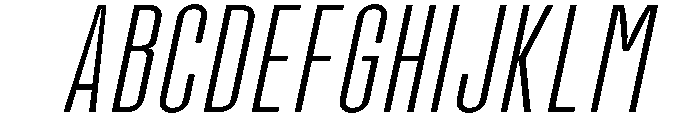 Molday Thin Oblique Font UPPERCASE