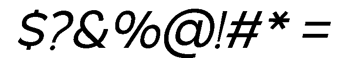 Molfin Light Italic Font OTHER CHARS