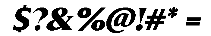 Molimer Black Italic Font OTHER CHARS