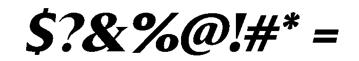 Molimer Extra Bold Italic Font OTHER CHARS