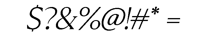 Molimer Extra Light Italic Font OTHER CHARS