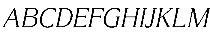 Molimer Extra Light Italic Font UPPERCASE