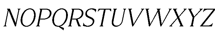 Molimer Extra Light Italic Font UPPERCASE