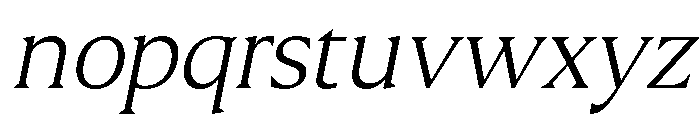 Molimer Extra Light Italic Font LOWERCASE
