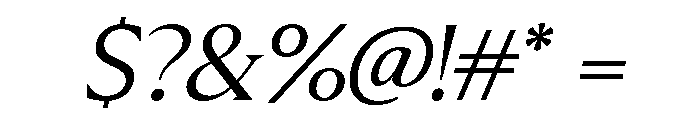 Molimer Light Italic Font OTHER CHARS