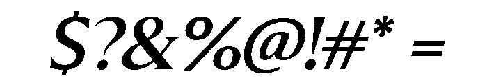 Molimer Medium Italic Font OTHER CHARS