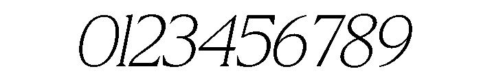 Molimer Thin Italic Font OTHER CHARS