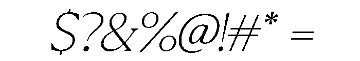 Molimer Thin Italic Font OTHER CHARS